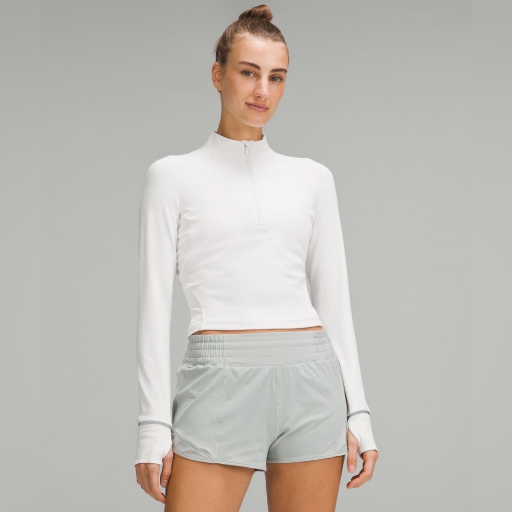 NWT Lululemon It’s Rulu Ribbed Cropped Half Zip